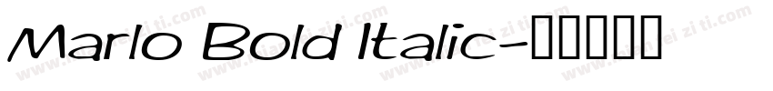 Marlo Bold Italic字体转换